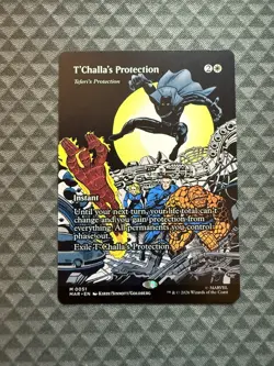 MTG T’Challa’s Protection #0051 Borderless Mythic Marvel Universe E-L (MAR) - Image 1