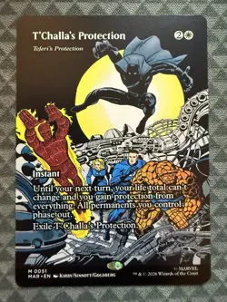 MTG T’Challa’s Protection #0051 Borderless Mythic Marvel Universe E-L (MAR) - Image 2