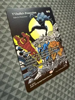 MTG T’Challa’s Protection #0051 Borderless Mythic Marvel Universe E-L (MAR) - Image 3