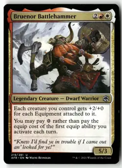 Bruenor Battlehammer 219 Adventures in the Forgotten Realms Uncommon NM - Image 1