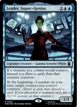 Leader, Super-Genius (FOIL) 64 Rare Marvel Super Heroes MTG NM - Image 1