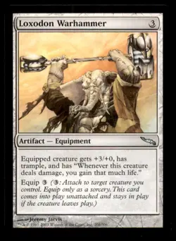 Loxodon Warhammer LP Light Play Mirrodin MTG [9242] - Image 1