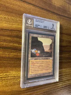 MTG✨GEMSTONE MINE ✨Weatherlight BGS Quad 9’s+ MINT Uncommon LAND 1997 BROM Art - Image 3