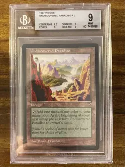 MTG✨UNDISCOVERED PARADISE✨Visions BGS 9 MINT RARE Land RESERVE LIST 1997 Low POP - Image 1