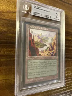 MTG✨UNDISCOVERED PARADISE✨Visions BGS 9 MINT RARE Land RESERVE LIST 1997 Low POP - Image 3
