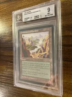 MTG✨UNDISCOVERED PARADISE✨Visions BGS 9 MINT RARE Land RESERVE LIST 1997 Low POP - Image 4