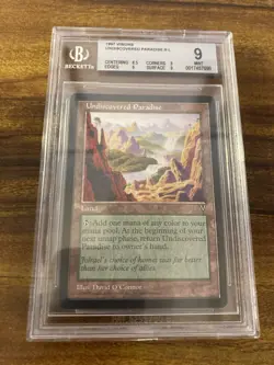 MTG✨UNDISCOVERED PARADISE✨Visions BGS 9 MINT RARE Land RESERVE LIST 1997 Low POP - Image 5