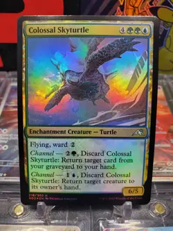 Colossal Skyturtle 216/302 Uncommon *FOIL* Turtle MTG Kamigawa NEO - Image 1