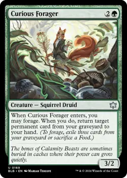 MTG Curious Forager Bloomburrow Uncommon Creature Squirrel Druid NM - Image 2