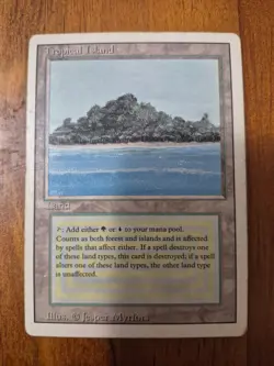 MTG Tropical Island Revised Moderately Played - Image 1