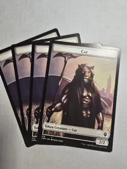 Cat #015 - Soldier #016 Double Sided Token X4 Commander Legends MTG Playset - Image 1