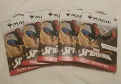 5 Magic: The Gathering MTG Marvel Spider-Man Play Booster Packs Sealed Lot of 5 - Image 1