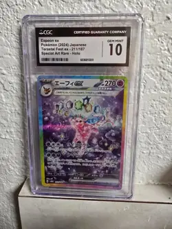ESPEON EX POKEMON 211 2024 TERASTAL FEST EX HOLO JAPANESE CGC 10 - Image 1