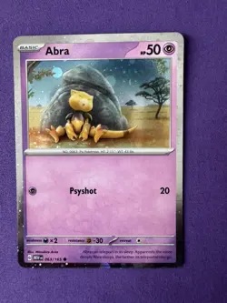 Abra 063/165 HD Cosmos Holo Galaxy Swirl 🌀 Scarlet & Violet 151 Pokemon Card NM - Image 1