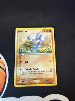 Pokemon TCG Meditite EX Hidden Legends Reverse Holo 66/101 - Image 1