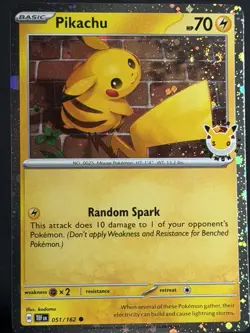 DOUBLE SWIRL 🌀Pikachu 051 /162 Stamped Pokemon Day 30th Anniversary NM - Image 2