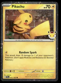 DOUBLE SWIRL 🌀Pikachu 051 /162 Stamped Pokemon Day 30th Anniversary NM - Image 3