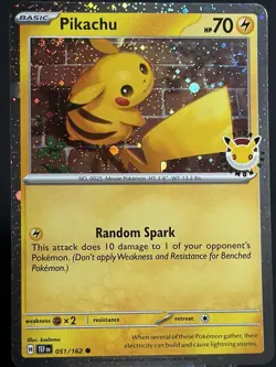DOUBLE SWIRL 🌀Pikachu 051 /162 Stamped Pokemon Day 30th Anniversary NM - Image 5