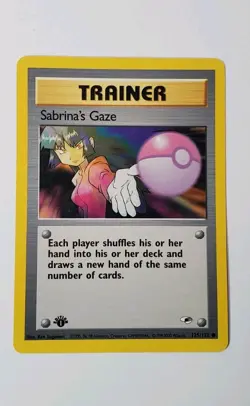 1ST EDITION SABRINA'S GAZE Gym Heroes 125/132 Vintage Pokemon Card 1998 Mint - Image 1