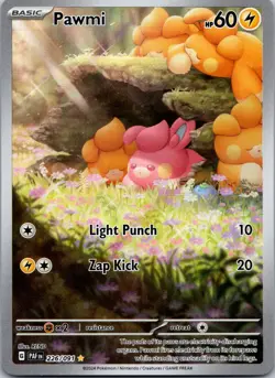 Pawmi 226/091 Illustration Rare Paldean Fates Pokemon NM - Image 1