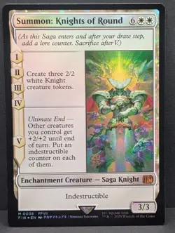 Summon: Knights of Round Prerelease FOIL Final Fantasy 7 FFVII MTG Magic NM - Image 1