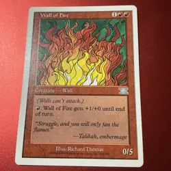 Wall of Fire Classic MTG Core Set 6th Edition Regular LP - Image 2