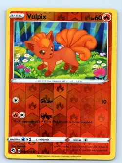 Vulpix 006/073 Common Champion's Path Pokemon Reverse Holo Near Mint - Image 1