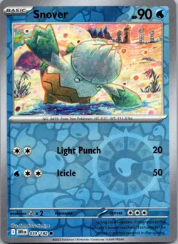 Snover 059/182 Destined Rivals Pokemon TCG Reverse Holo C NM - Image 1