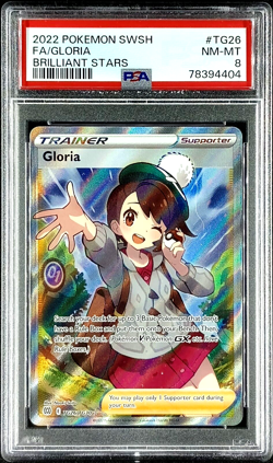 PSA 8 Gloria TG26/TG30 Full Art Brilliant Stars SWSH Pokemon English | NM - M - Image 1