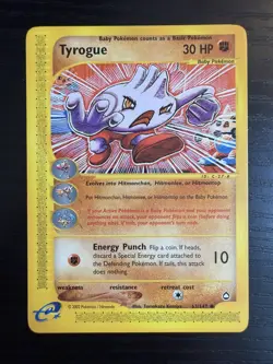 2002 Pokemon TCG Aquapolis Tyrogue 63/147 NM - Image 1