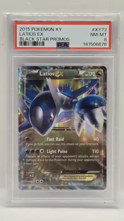 Pokemon 2015 XY Black Star Promo XY72 Holo Latios EX Near Mint PSA 8 - Image 2