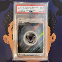 PSA 9 MINT 2019 Pokemon Japanese All Stars Metal Energy #209 Holo - Image 2