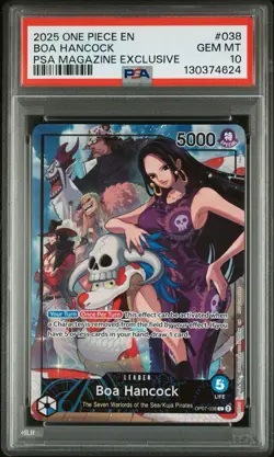 Boa Hancock 2025 One Piece EN PSA MAGAZINE EXCLUSIVE PSA 10 OP07-038 - Image 1