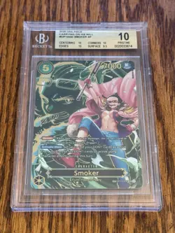 2025 One Piece OP10-030 Smoker BGS 10 PRISTINE English SP Carrying On His Will - Image 1