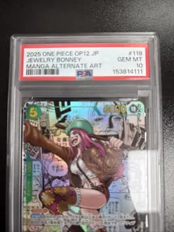 2025 ONE PIECE JPN LEGACY OF THE MASTER MANGA ALT ART #118 JEWELRY BONNEY PSA 10 - Image 2