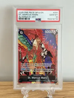 PSA 10 ~ St. Marcus Mars (Alternate Art) OP13-091 One Piece Carrying On His Will - Image 1