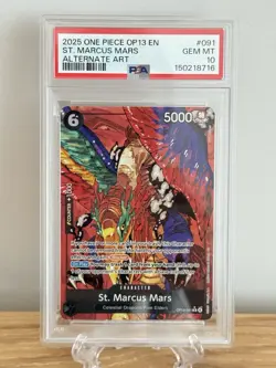 PSA 10 ~ St. Marcus Mars (Alternate Art) OP13-091 One Piece Carrying On His Will - Image 3