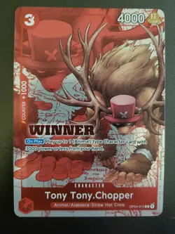Tony Tony Chopper RARE WINNER CHAMPIONSHIP ALT ART OP04-010 ONE PIECE TCG - Image 4