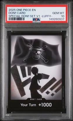 2025 One Piece Promos Don!! Card Special Don!! Set V1 -Luffy- PSA 10 Gem Mint - Image 1