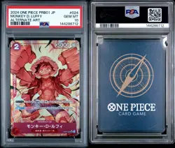 2024 One Piece PRB01 EN #024 Monkey.D.Luffy Alternate Art PSA 10 GEM MINT - Image 3