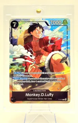 One Piece CCG Monkey D. Luffy Promotional P-075 Foil Promo Card - Image 1