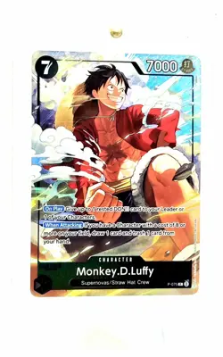 One Piece CCG Monkey D. Luffy Promotional P-075 Foil Promo Card - Image 2