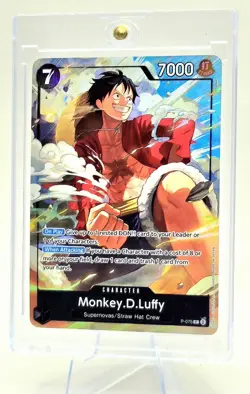 One Piece CCG Monkey D. Luffy Promotional P-075 Foil Promo Card - Image 3