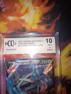 2021 Pokemon Sword and Shield Chilling Reign Metagross V URR #112/198 - BCCG 10 - Image 2