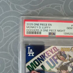 2025 ONE PIECE MONKEY D. LUFFY DODGERS X PROMS #010 PSA 10 (SLAB MINT CONDITION) - Image 4