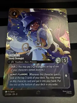 Disney Lorcana enchanted Jasmine - Steady Strategist Reign of Jafar 221/204 NM - Image 1