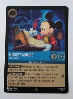 Disney Lorcana TCG - Winterspell: Mickey Mouse (159/204) - Rare Foil - Near Mint - Image 1