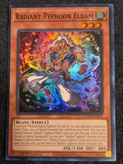 Yugioh Radiant Typhoon Eldam DOOD-EN013 1st Edition Super Rare NM In Hand - Image 1