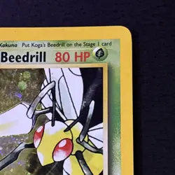 Koga’s Beedrill 9/132 Pokemon TCG Gym Challenge Holo Foil Rare Card Played MP - Image 3