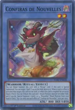 Confiras de Nouvelles - WISU-EN030 - Super Rare - 1st Edition Near Mint Yugioh! - Image 1